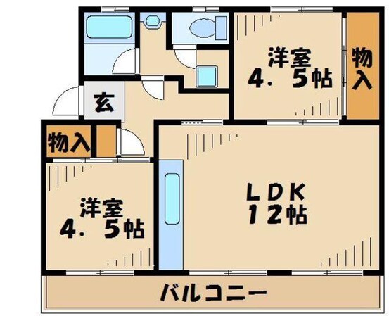 松が谷団地6の物件間取画像